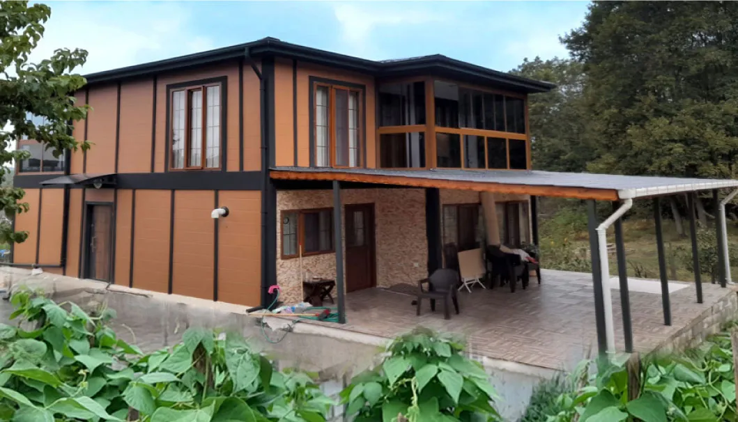 Karınca Prefabrik 139 m² prefabrik konut projesi dış cephe görünümü