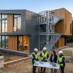 eniz manzaralı bir arazide inşa edilen, çelik karkas yapısı ve modern mimarisiyle öne çıkan iki katlı prefabrik ev projesi.