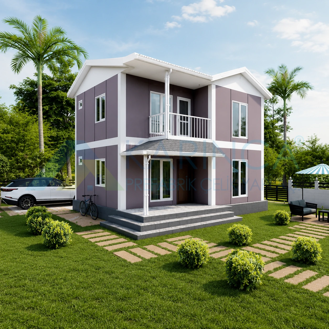 100 m2 KP 202 prefabrik ev görseli