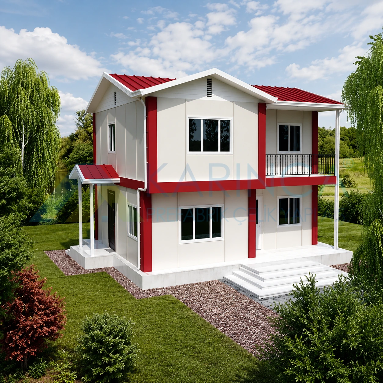 108 m2 KP 204 prefabrik ev görseli