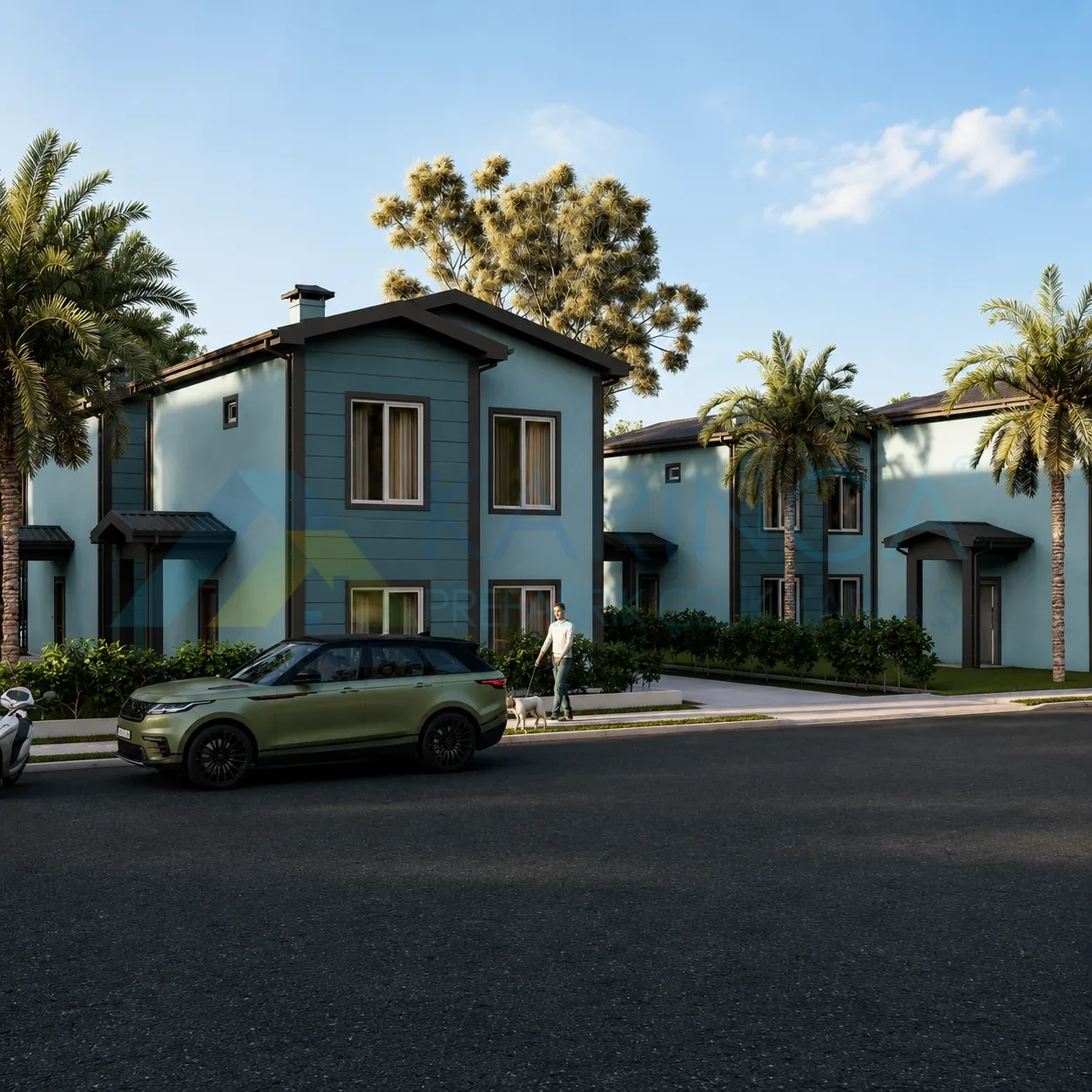 Karınca Prefabrik 111 m² Ahenk hafif çelik ev modeli dış cephe görünümü
