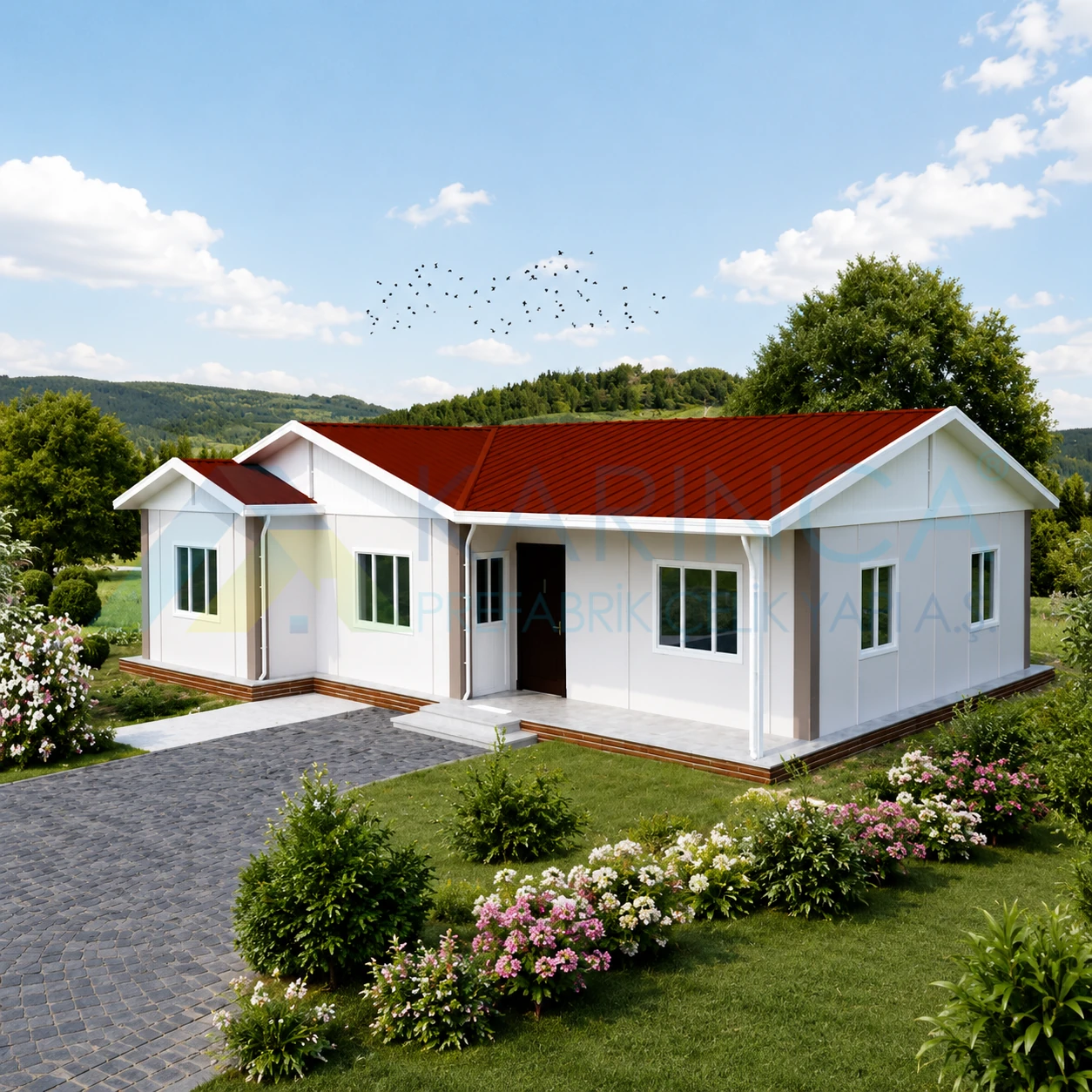 120 m2 KP 123 prefabrik ev görsel