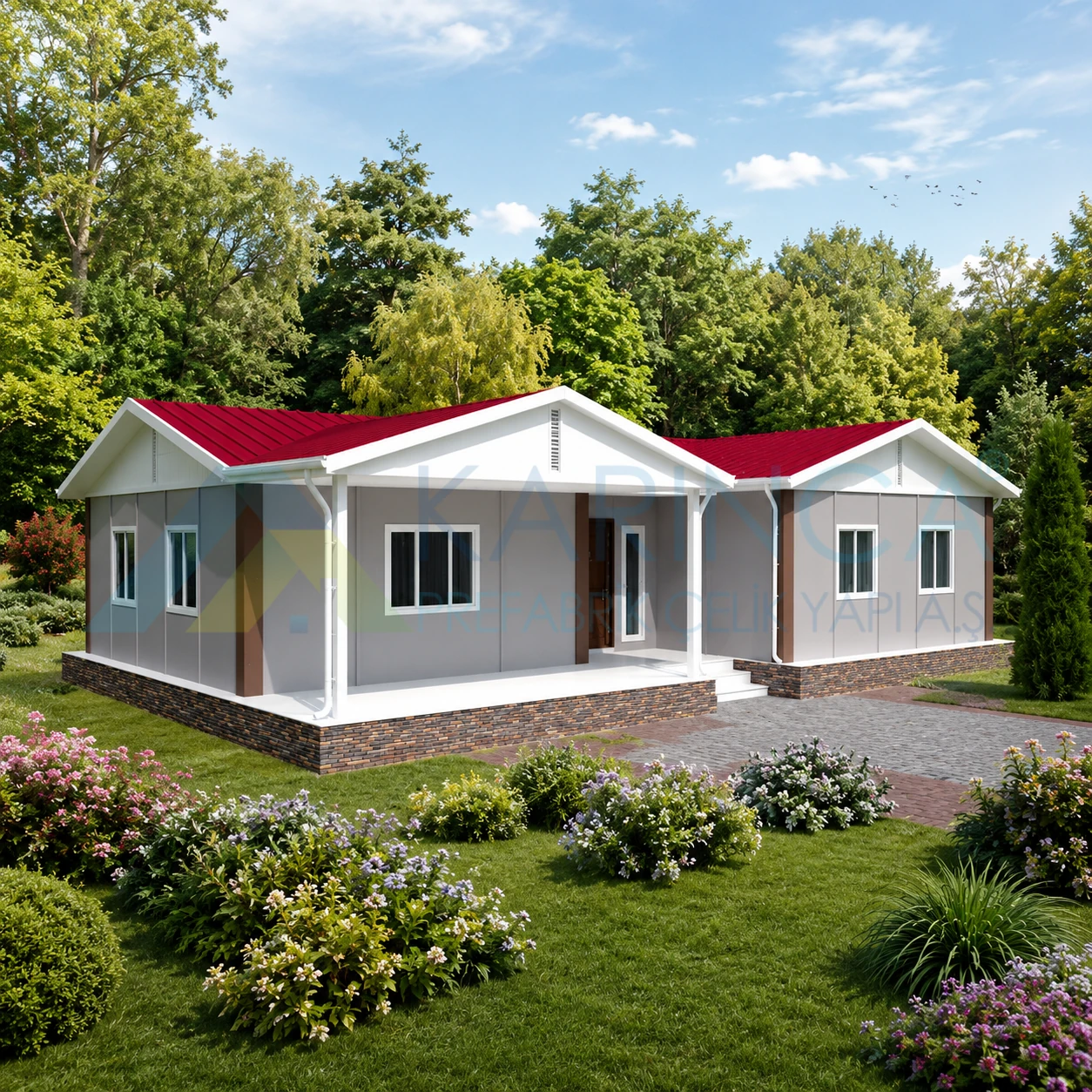 123 m2 KP 124 prefabrik ev görseli