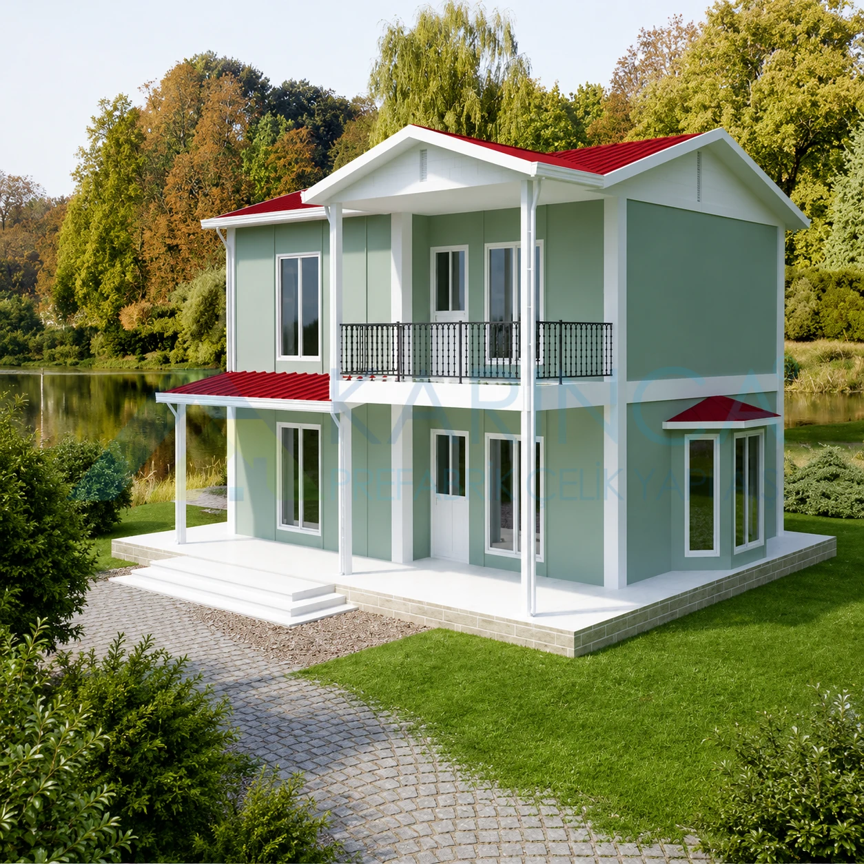 126 m2 KP 208 prefabrik ev görseli