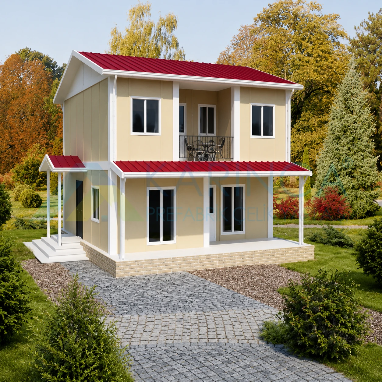130 m2 KP 209 prefabrik ev görseli
