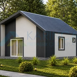 Karınca Prefabrik elli dokuz metrekare masal hafif çelik ev modern estetik tasarım görseli
