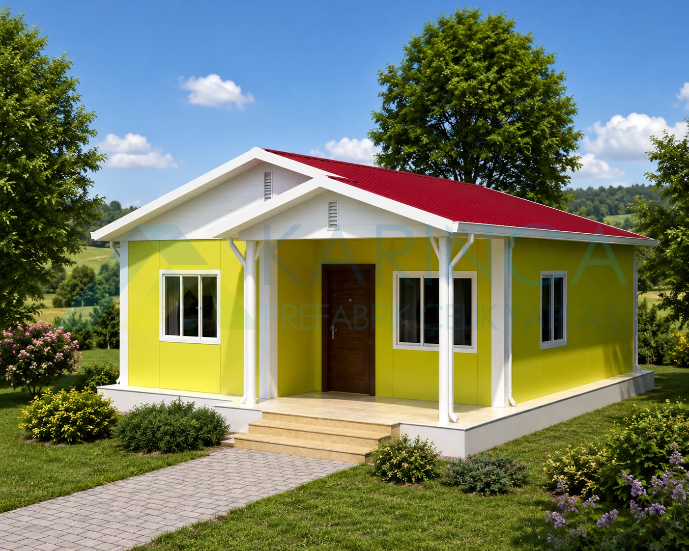 61 m2 KP 105 prefabrik ev görseli