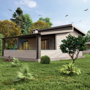 Karınca Prefabrik altmış sekiz metrekare huzur hafif çelik ev konfor odaklı yapı görünümü