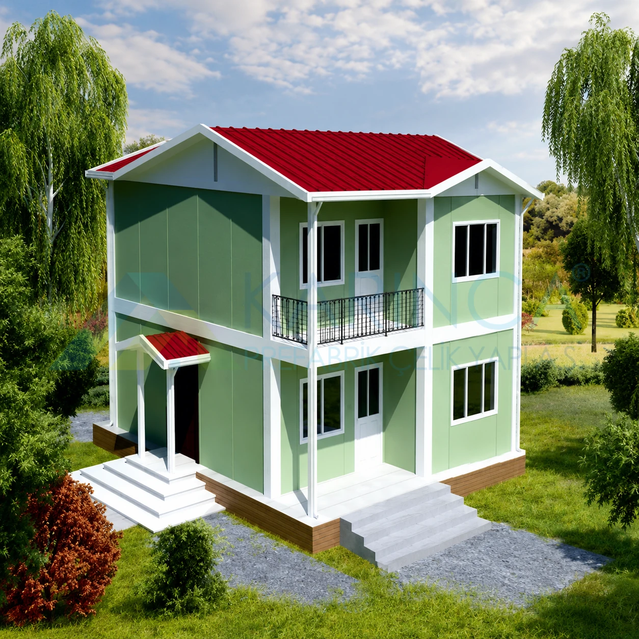 92 m2 KP 201 prefabrik ev görseli
