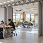 A modern school building constructed with light steel, providing children with access to safe and flexible learning environments
