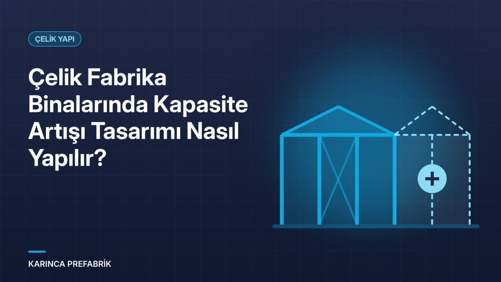 Genişletilebilir çelik fabrika binası ve eklenecek aks: kapasite artışı tasarımı