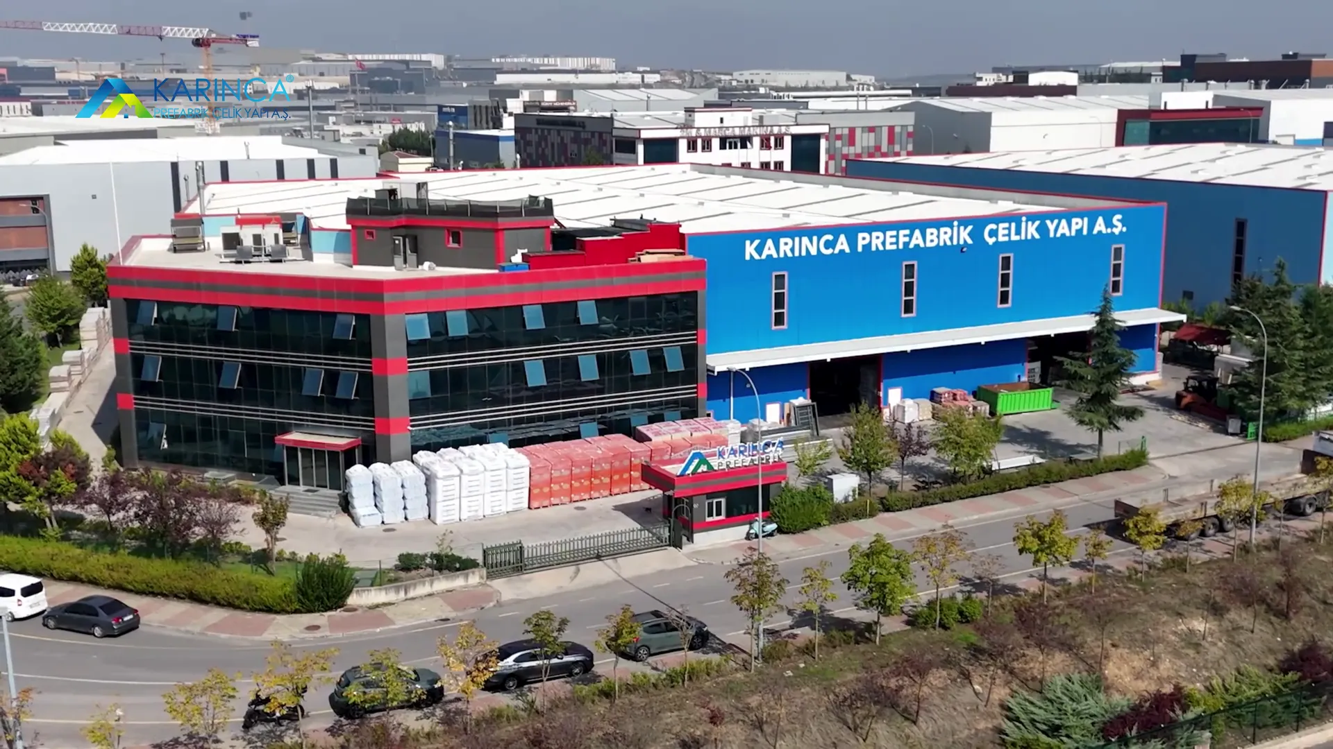 Karınca Prefabrik Dilovası fabrikası havadan görünüm